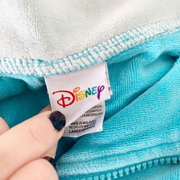 DISNEY Vintage Winnie Pooh Christmas Maxi Nightgown Pullover Robe Blue Womens L - Picture 8 of 9